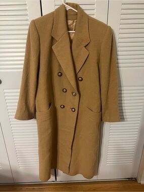 vintage Jacobson's 100% camel hair double-breasted long coat